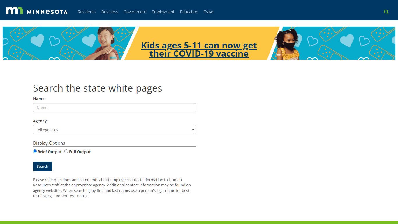 Minnesota White Pages / mn.gov // Minnesota's State Portal